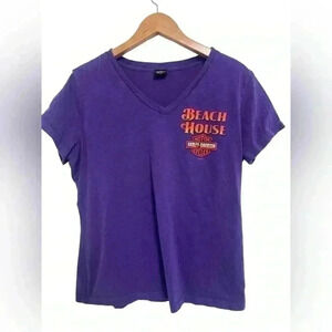 Harley Davidson motorcycle Beach House Shallotte Beach Week 2022 Women’s T Shirt
